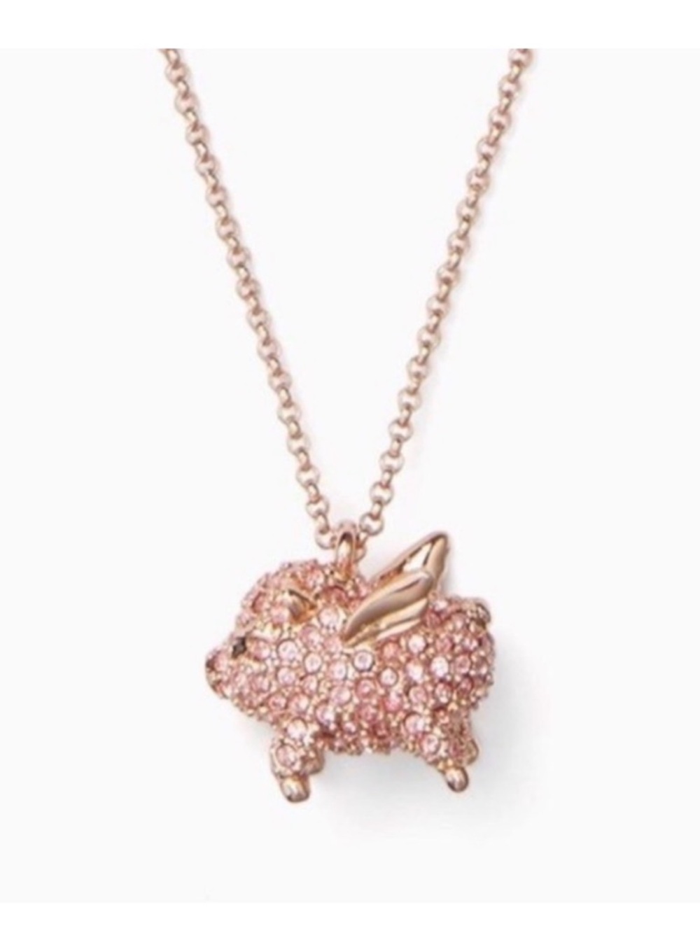 Kate Spade Pave Flying Pig Necklace
